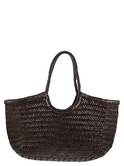 Dragon Nantucket - Leather Basket Bag In Brown