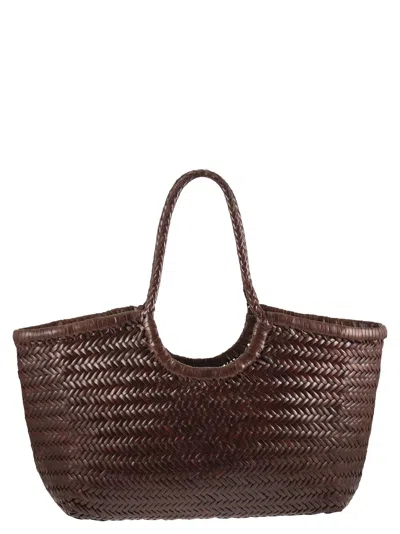 Dragon Nantucket - Leather Basket Bag In Brown