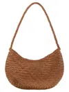 Dragon Nova Luna Woven Leather Bag In Brown