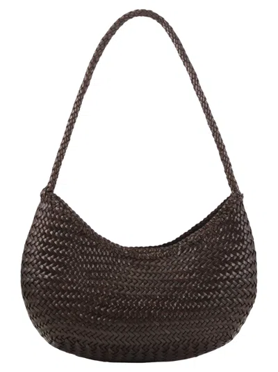 Dragon Nova Luna Woven Leather Bag In Brown
