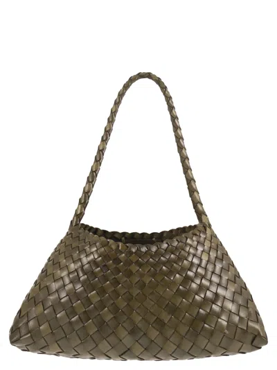 Dragon Rosanna - Woven Leather Bag In Green