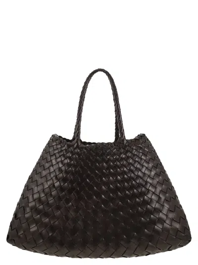 Dragon Santa Croce Small - Woven Leather Bag In Red