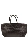 Dragon Triple Jump Big Woven Leather Bag