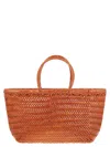 Dragon Triple Jump Small - Woven Leather Bag In Orange