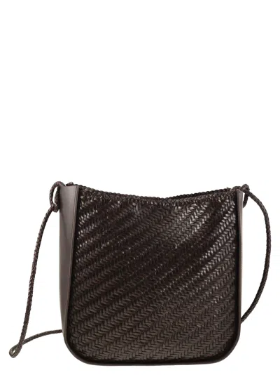 Dragon Wanaka Formed Woven Leather Bag In Brown