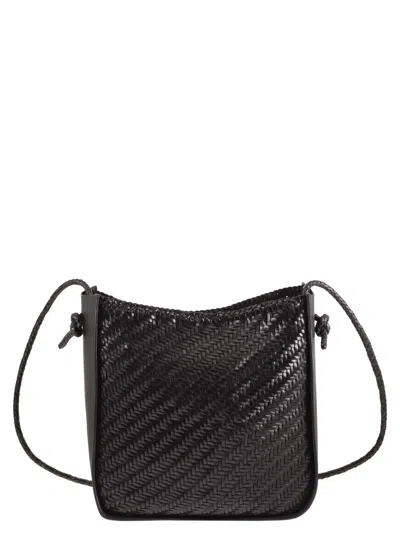 Dragon Wanaka Formed - Woven Leather Bag In Red