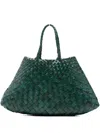 Dragon Woven Braided Shoulder Bag In Green