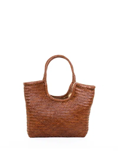 Dragon Woven Leather Shoulder Bag