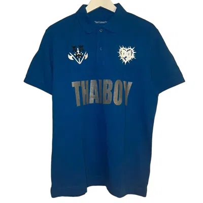 Pre-owned Drain Gang Thaiboy Digital Back To Life Polo In Blue