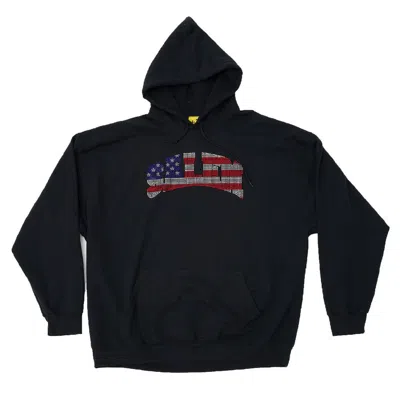 Pre-owned Drain Gang X Haunted Mound Salem / S4lem - Rhinestone American Hoodie Xl New In Black