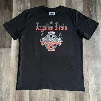 Pre-owned Drain Gang X Sad Boys Bladee Drain Gang Legalize Drain Poland Tour Logo Tee Shirt In Black