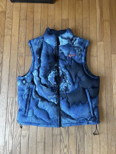Pre-owned Drake Nocta Tempest Puffer Vest In Blue