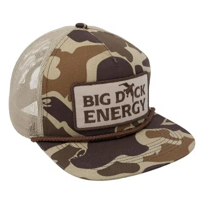 Drake Waterfowl Big Duck Energy Mesh Back Rope Cap In Gray