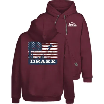 Drake Waterfowl Men's  Americana Scenic Graphic Hoodie In Red