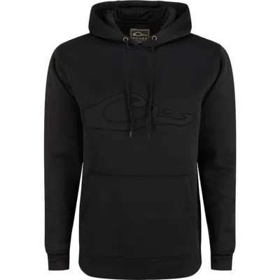Drake Waterfowl Men's  Back Eddy Embossed Hoodie In Black