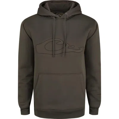 Drake Waterfowl Men's  Back Eddy Embossed Hoodie In Brown