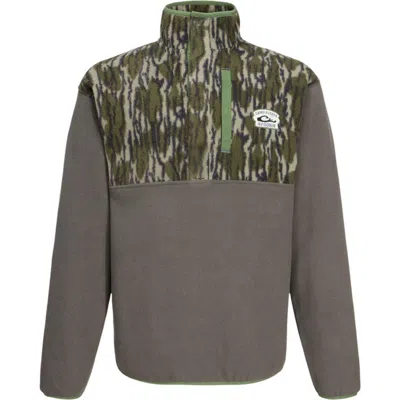 Drake Waterfowl Men's  Camp Fleece Limited Edition 1/2 Snap In Gray
