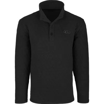 Drake Waterfowl Men's  Delta Quilted 1/4 Snap Pullover In Black