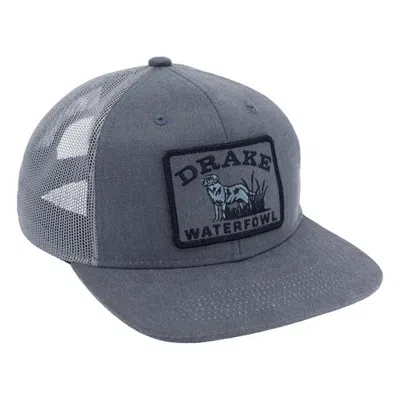 Drake Waterfowl Men's  Dog Patch Mesh Back Adjustable Hat In Blue