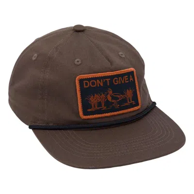 Drake Waterfowl Men's  Don't Give A Duck Rope Adjustable Hat In Brown