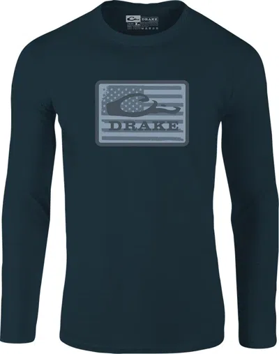 Drake Waterfowl Men's  Graphic Work Long Sleeve T-shirt In Blue