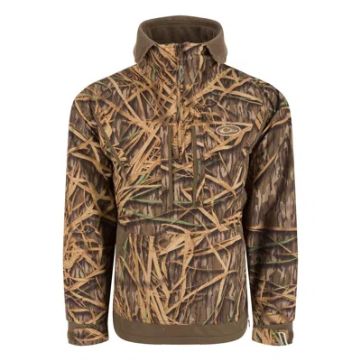 Drake Waterfowl Men's  Mst Waterproof Fleece Lined 1/4 Zip Jacket In Brown