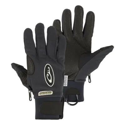 Drake Waterfowl Men's  Mst Windstopper Fleece Shooter's Hunting Gloves In Black