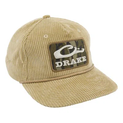 Drake Waterfowl Men's  Og Bottomland Patch Cord Rope Adjustable Hat In Gray