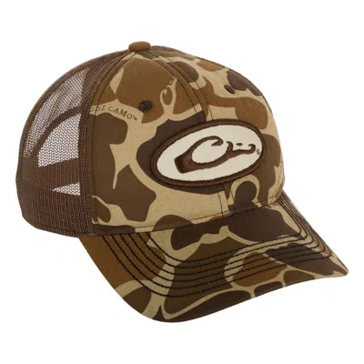 Drake Waterfowl Men's  Oval Logo Foam Front Adjustable Hat In Brown