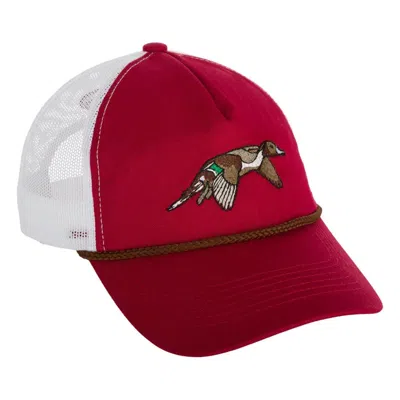 Drake Waterfowl Men's  Retro Duck Patch Adjustable Hat In Red