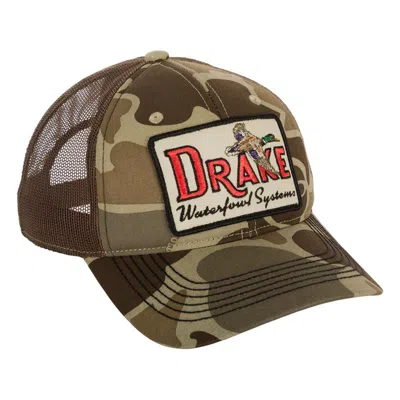 Drake Waterfowl Men's  Square Patch Foam Front Snapback Hat In Green