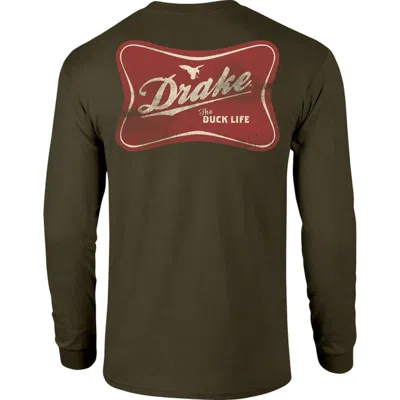 Drake Waterfowl Men's  The Drake Life Long Sleeve T-shirt In Gold