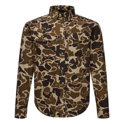 Drake Waterfowl Men's  Throwback 80 Button Down Shirt In Brown