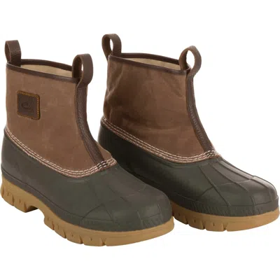 Drake Waterfowl Men's  Throwback 80 Waxed Canvas Slip On Duck Boots In Brown