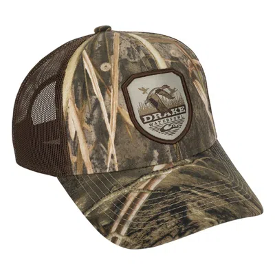 Drake Waterfowl Men's  Vintage Badge Mesh Back Adjustable Hat In Brown