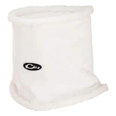 Drake Waterfowl Sherpa Fleece Neck Gaiter In White