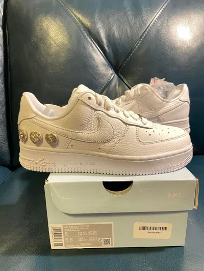 Pre-owned Drake X Nike Drake Friends & Family 'love You Forever 'air Force 1 Shoes In White