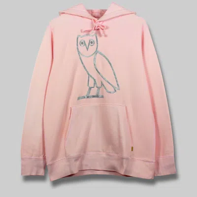 Pre-owned Drake X Nike Ovo Pink & Sliver Sweeter Man Og Owl Hoodie 2016