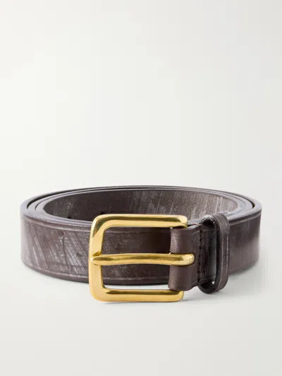 Drake's 2cm Leather Belt In Brown