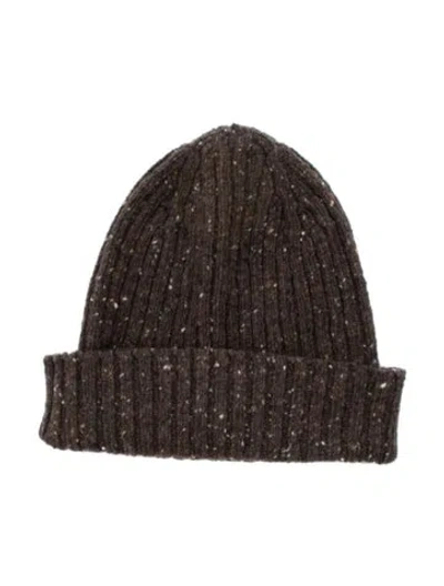 Pre-owned Drake's Beanie Hat In Brown