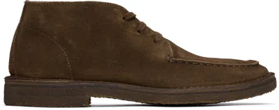 Drake's Brown Crosby Moc-toe Chukka Boots In 300 Brown Suede