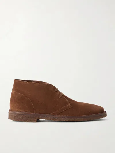 Drake's Clifford Suede Desert Boots In Brown
