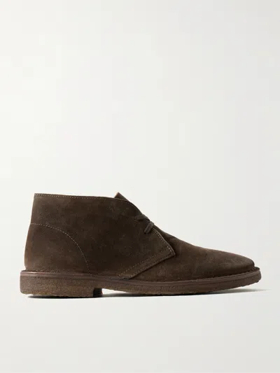 Drake's Clifford Suede Desert Boots In Brown