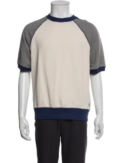 Pre-owned Drake's Colorblock Pattern Crew Neck T-shirt In Neutral