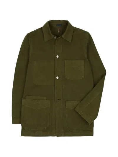 Drake's Duck Cotton-canvas Chore Jacket In Green
