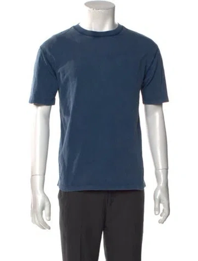 Pre-owned Drake's Crew Neck Short Sleeve T-shirt In Blue