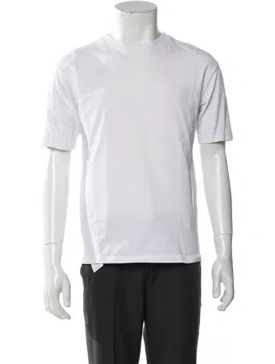 Pre-owned Drake's Crew Neck Short Sleeve T-shirt In White