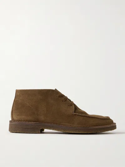 Drake's Brown Clifford Desert Boots In 300 Brown Suede