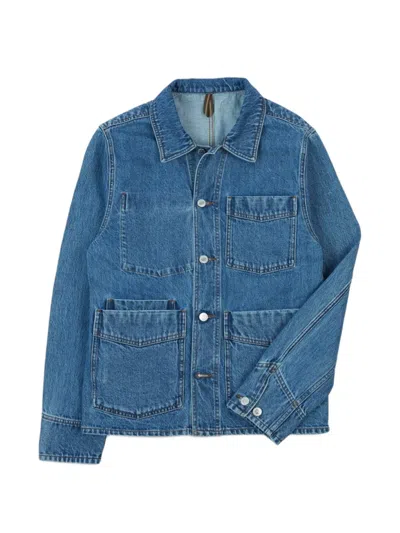 Drake's Denim Jacket In Blue