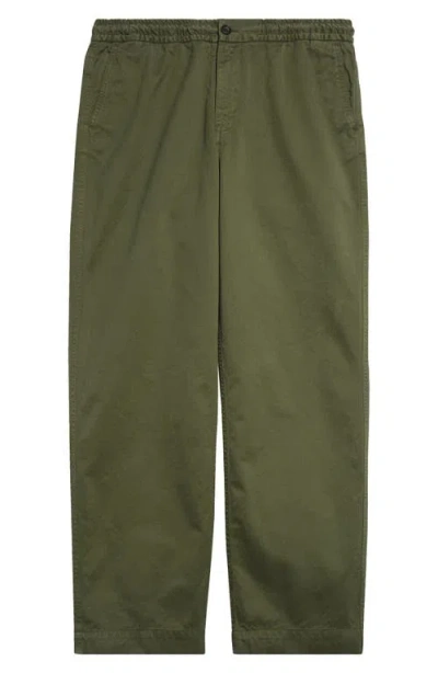 Drake's Cotton Drawstring Pants In 400 Olive